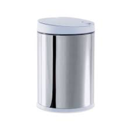 LIXEIRA INOX 4L C/TP BRANCA