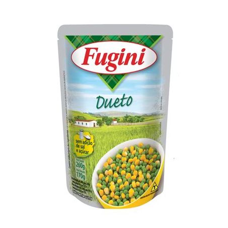 Dueto fugini milho/ervilha sache 170g
