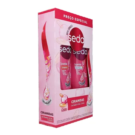 Kit Shampoo + Condicionador Seda Ceramidas Caixa com 2un - 650ml 360-31