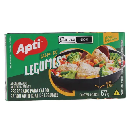 CALDO DE LEGUMES EM CUBO APTI 57G 360-35
