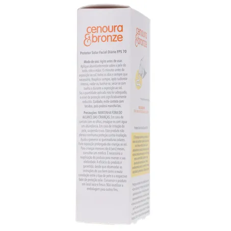 Protetor solar facial cenoura e bronze fps 70 50g 360-11