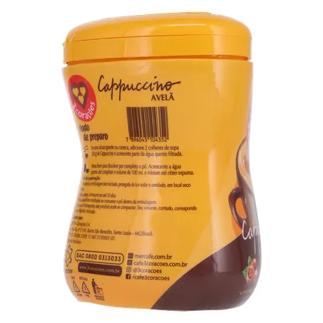 Cappuccino 3 Corações Avelã Pt 200g 360-3