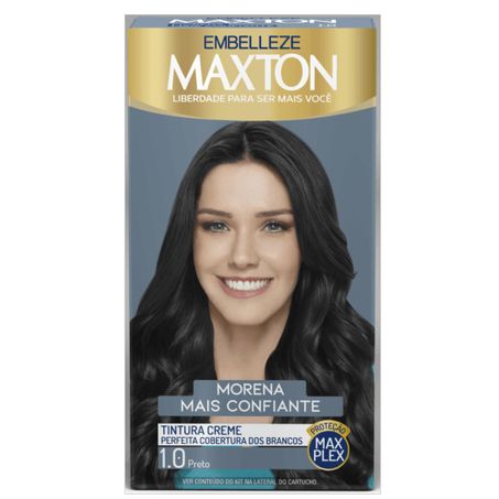 Tintura para cabelo maxton 1.0 preto