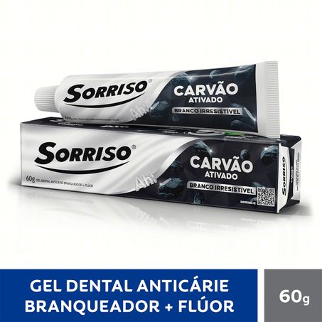 Gel dental carvão ativado sorriso