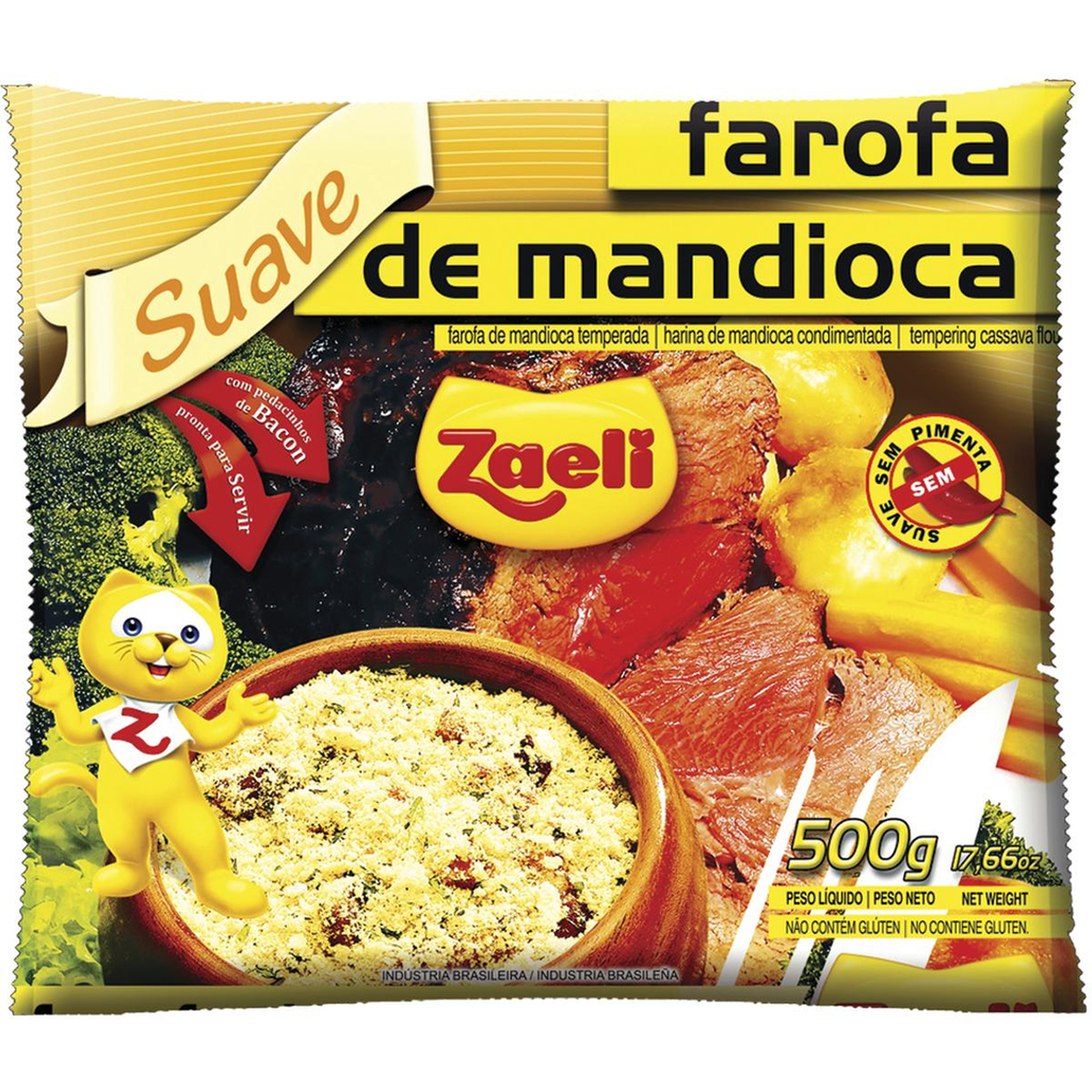 Farofa de Mandioca Temperada Zaeli 500g - Suave