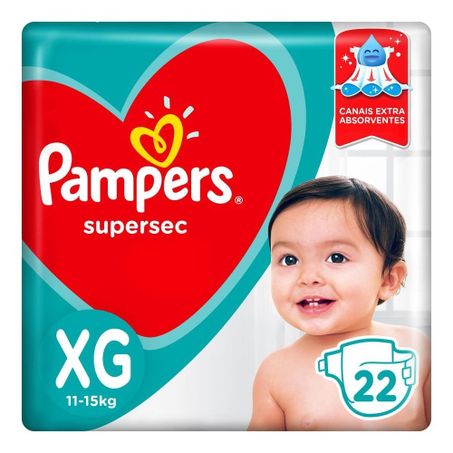 Fralda pampers supersec xg c/22un