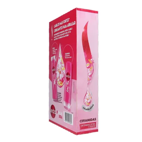 Kit Shampoo + Condicionador Seda Ceramidas Caixa com 2un - 650ml 360-24