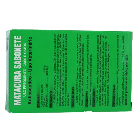 Sabonete Antisséptico para Animais Matacura 90G 360-17