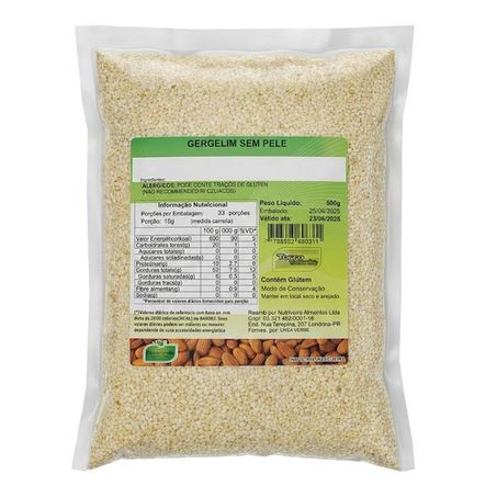 GERGELIM SEM PELE 500G