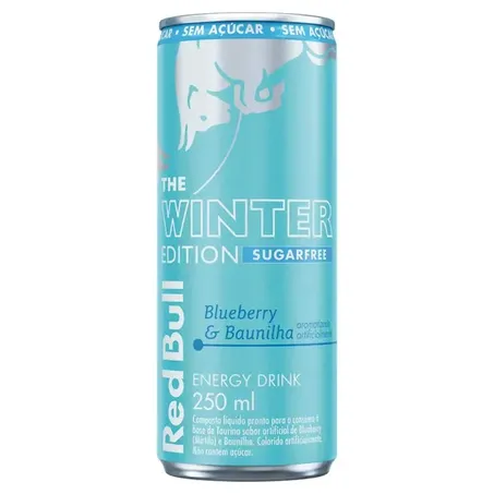 Bebida energética sugar free winter blueberry e baunilha red bull 250ml