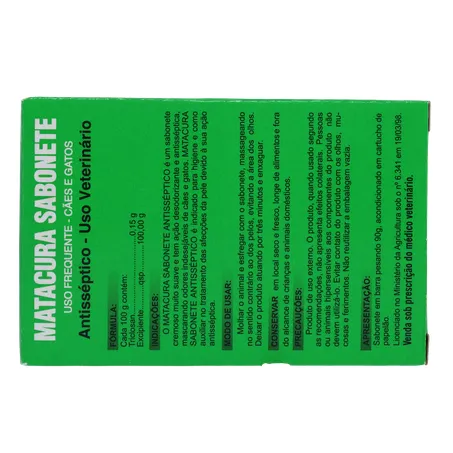 Sabonete Antisséptico para Animais Matacura 90G 360-18