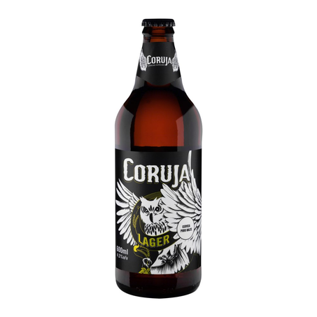 Cerveja Lager Puro Malte Coruja 600Ml