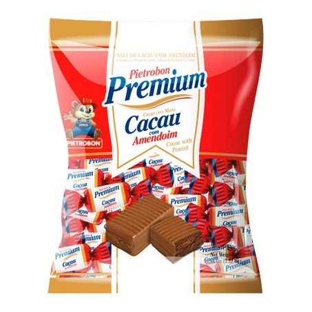 BALA PIETROBON PREMIUM CACAU C/AMENDOIM 250G