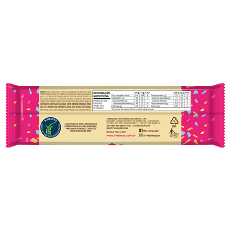 Wafer com Recheio Morango e Cobertura Chocolate Branco Hersheys 102g 360-1