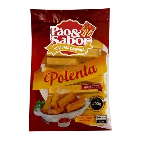 Polenta pão e sabor palito congelada 400g