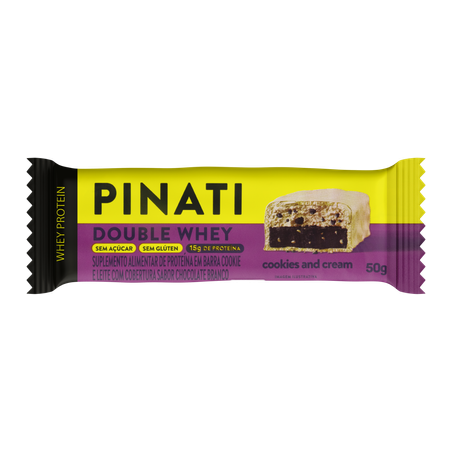Barra pinati double whey 50g cookies