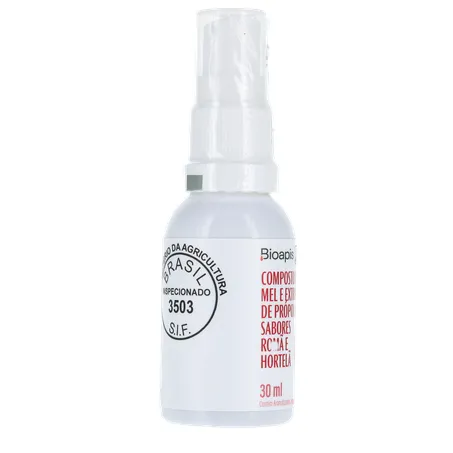 COMPOSTO DE MEL E EXTRATO DE PRÓPOLIS BIOAPIS ROMÃ E HORTELÃ SPRAY 30ML 360-3