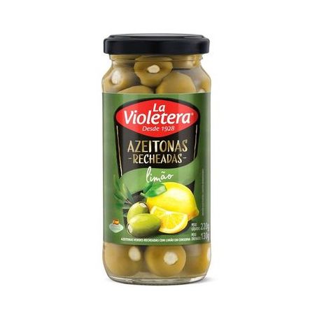 AZEITONA LA VIOLETERA VERDE RECH LIMAO 130G