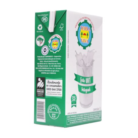 Leite UHT Integral Terra Viva Caixa 1lt 360-52