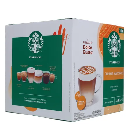 CAFÉ CÁPSULAS STARBUCKS CARAMEL MACCHIATO C/10 UN 360-31