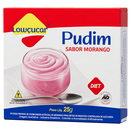 Pudim Lowçucar 25g - Diet - Morango