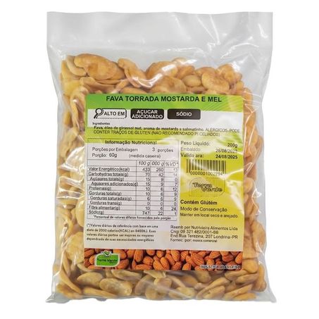 FAVA TORRADA COM MOSTARDA E MEL 200G