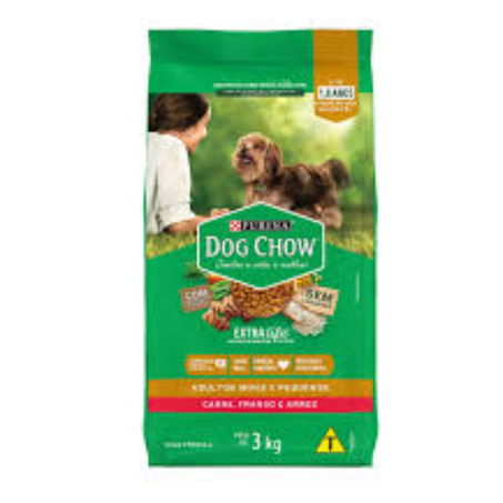 Racao caes dog chow adulto mini.pq.carne/frango 900g