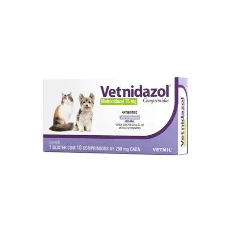 Vetnidazol 75mg com 10 Comprimidos