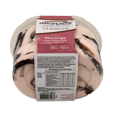 Sorvete Amoratto Clássico Morango 1,5l 360-1
