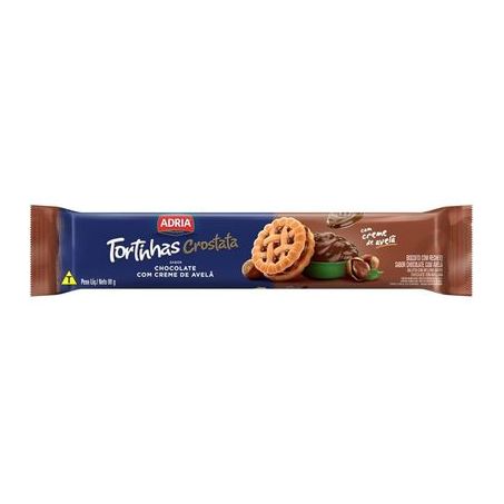 BISC.TORTINHAS ADRIA 80G CROSTATA CHOC.C/CR.AVELA CX 30.0