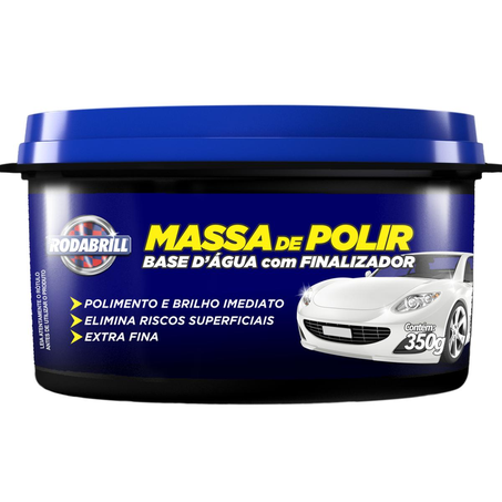 Massa de Polir Rodabrill 350g - Com Finalizador