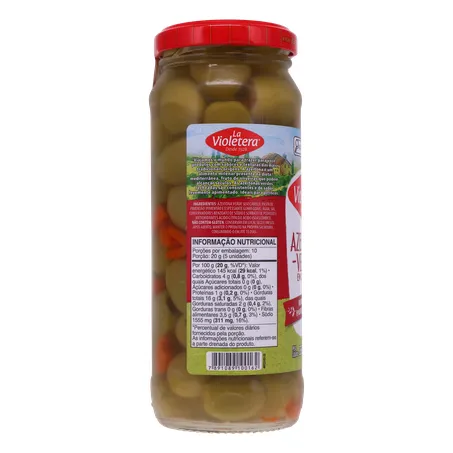 Azeitona Verde La Violetera Pasta de Pimentão Vidro 200G 360-27