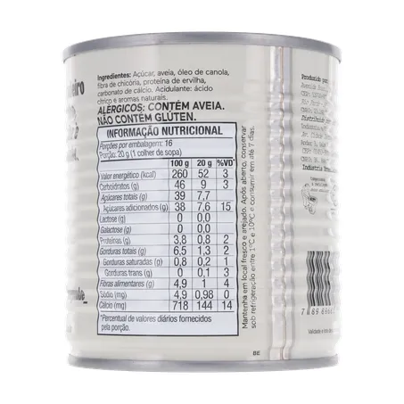 LEITE CONDENSADO DE AVEIA VEGANO NUDE 330G COM ACUCAR 360-16