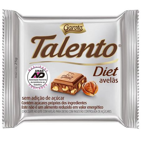Chocolate garoto talento diet 25g