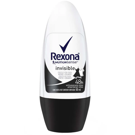 Desodorante rolon rexona 50ml invisible