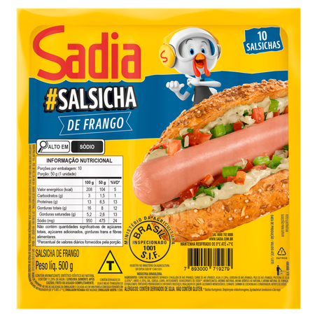 Salsicha de Frango Sadia 500g
