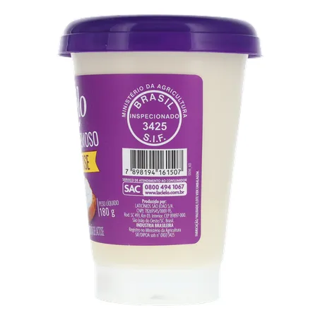 Requeijão Cremoso Lac Lelo Zero Lactose Copo 200G 360-10