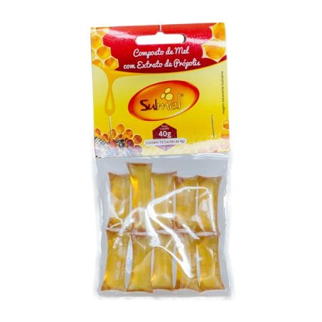 Mel sulmel sache com propolis 10x4g