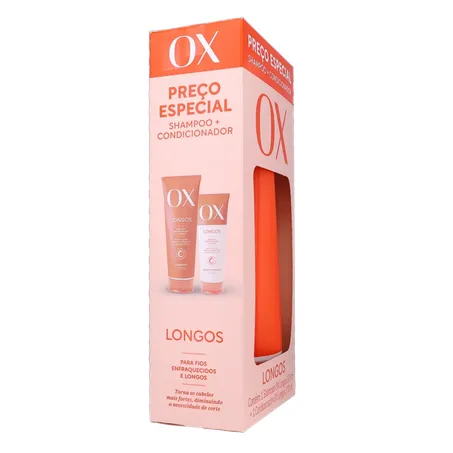 Kit Shampoo com 375Ml  Condicionador com 170Ml Ox Longos 360-29
