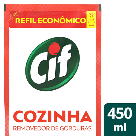Limpador Cif Desengordurante Power Spray Refil 500Ml