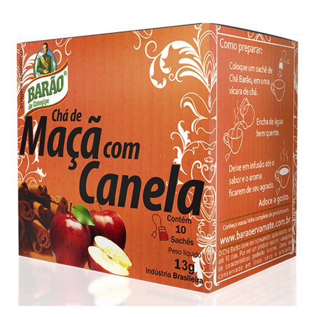 CHÁ BARÃO MAÇÃ C/CANELA 13G
