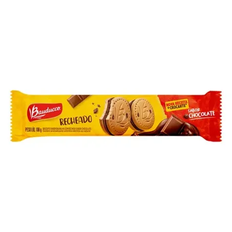Biscoito recheado chocolate bauducco 108g