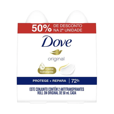Desodorante Roll-On Dove 50ml C/2 Original Oferta Especial