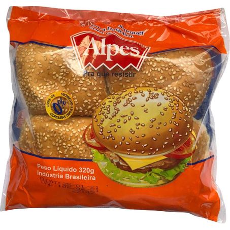 PAO ALPES 320G HAMBURGUER GERGILIM