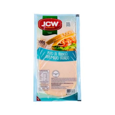 Peito frango defumado fatiado jcw 100g