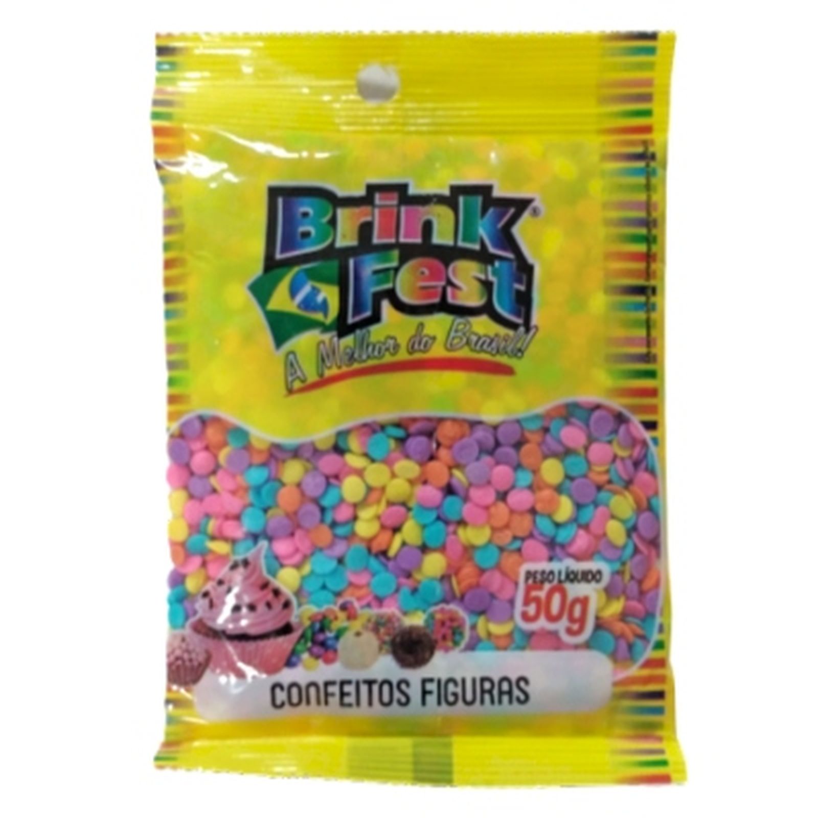 Confeito brink fest confetes 50g