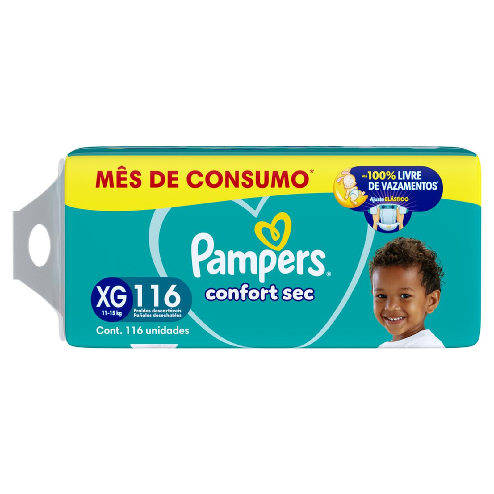 Fralda Pampers Confort Sec Jumbo Tam. Xg - Com 116 Fraldas | Condor