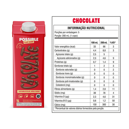 ALIMENTO BEBIDA CHOCOLATE 1L - POSSIBLE 360-2