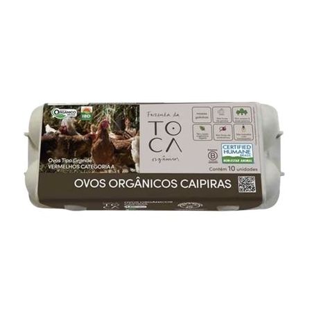 Ovos organicos caipiras tipo grande fazenda toca bandeja c/10