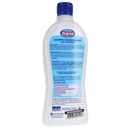 Shampoo Dr Animal 500ml Branqueador 360-17